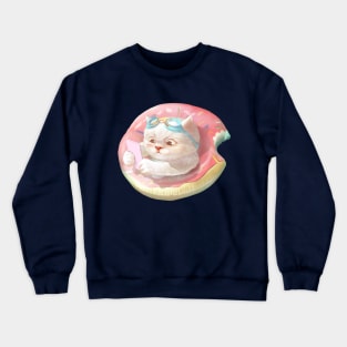 Donut Pool Float Crewneck Sweatshirt